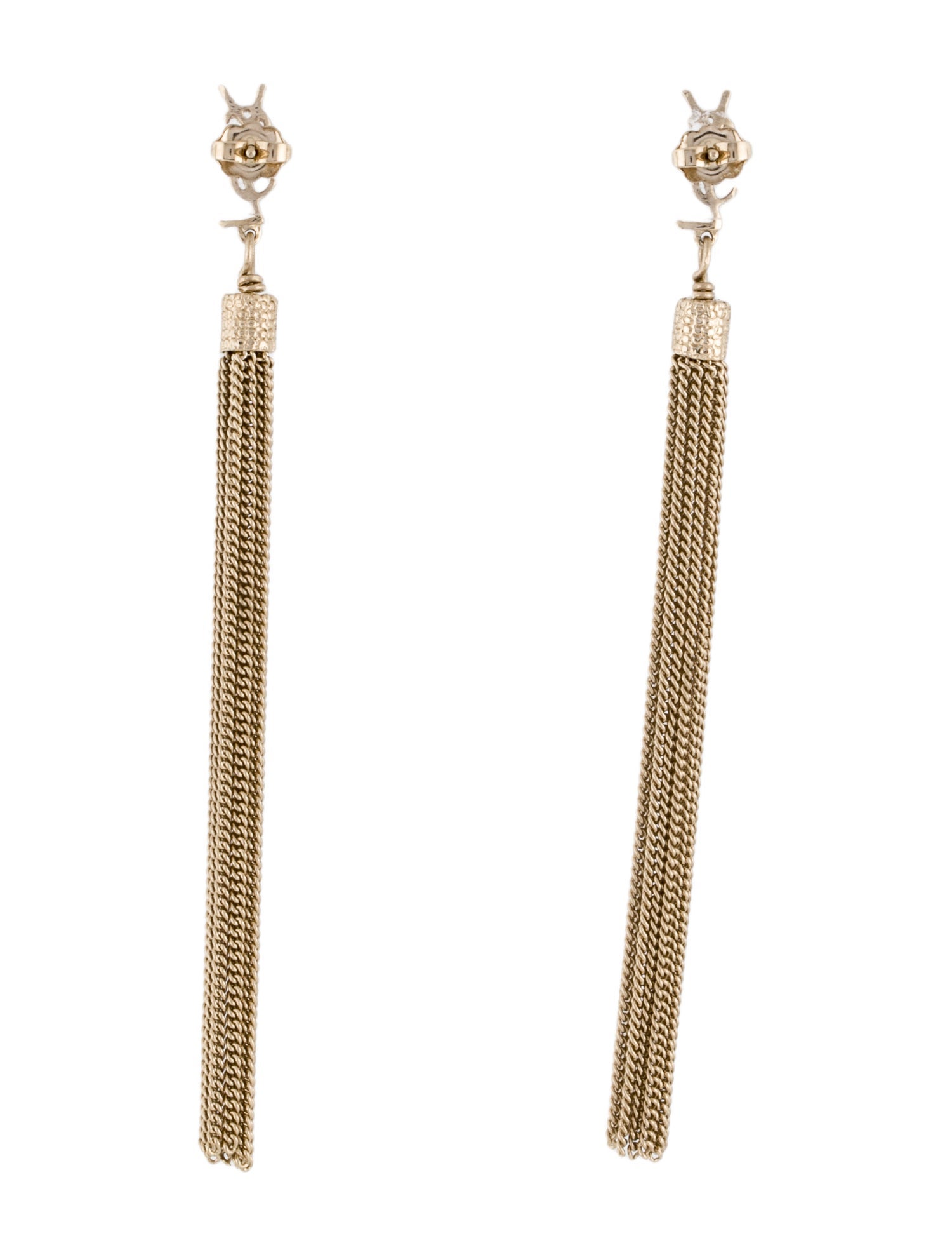 Saint Laurent Chain Tassel Earrings